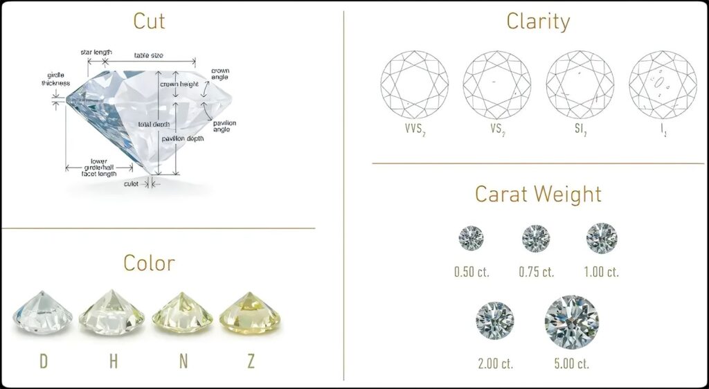 The 4Cs of diamond grading explained