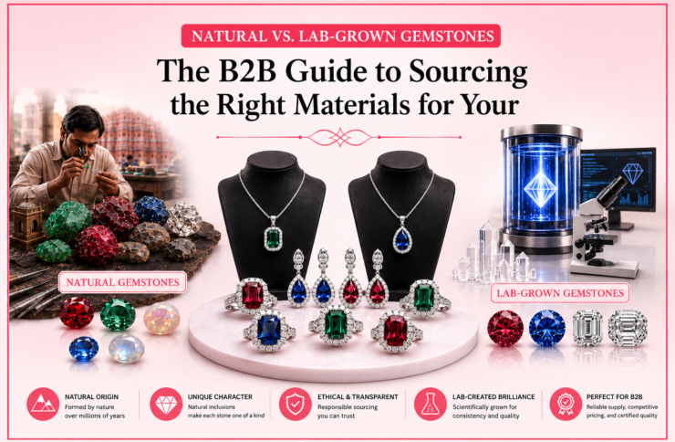 Natural vs. Lab-Grown Gemstones: The B2B Guide to Sourcing the Right Materials for Your Jewelry Brand