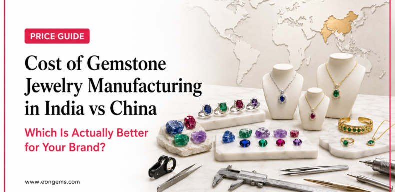 Cost of Gemstone Jewelry Manufacturing in India vs China — Which Is Actually Better for Your Brand?