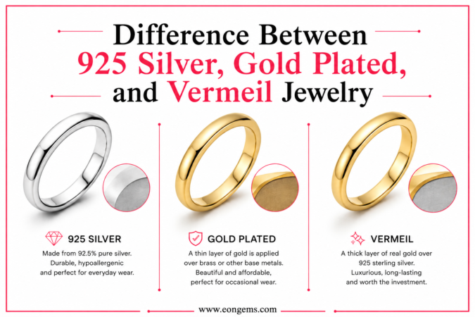 Difference Between 925 Silver, Gold Plated, and Vermeil Jewelry