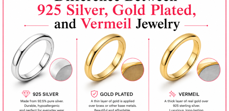 Difference Between 925 Silver, Gold Plated, and Vermeil Jewelry