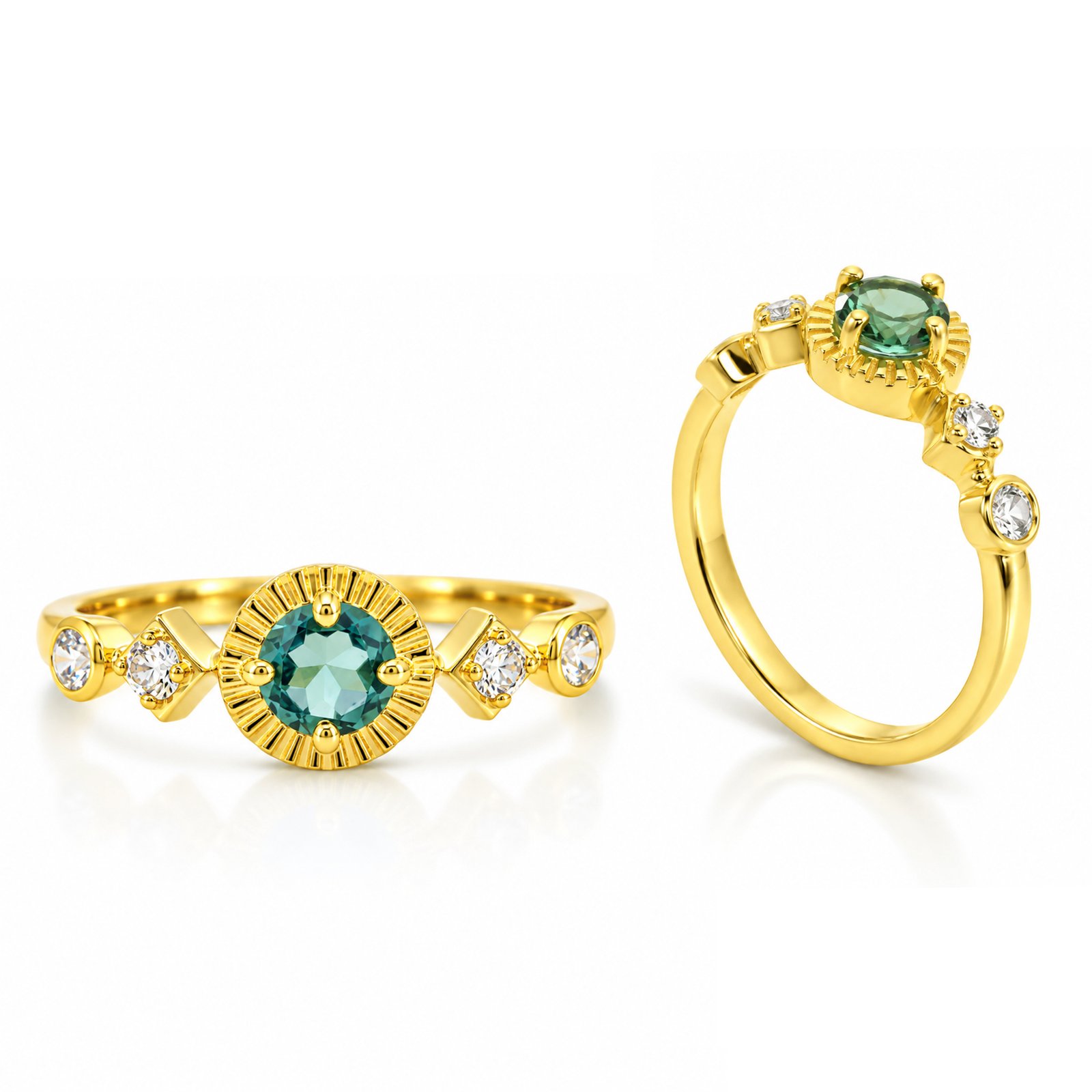 Triple Blossom Floral Ring